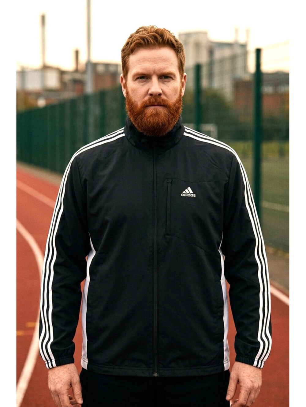 Adidas Men's 3-Stripes Windbreaker Jacket sz 2XL